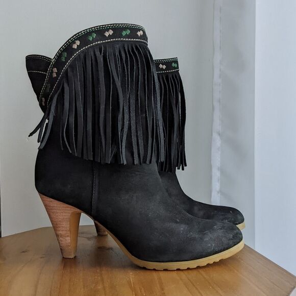 Teenmix fringe black boots size 39 - Picture 2 of 8